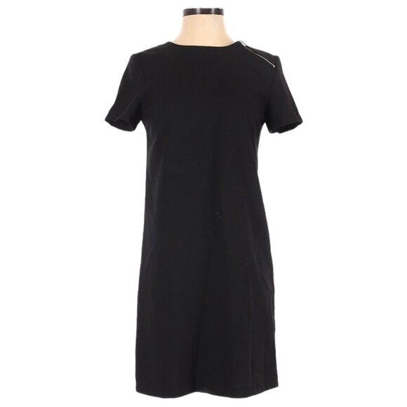 Zara Basic Flowing Box Pleated Mini Shift Dress Size XS - Picture 2 of 9